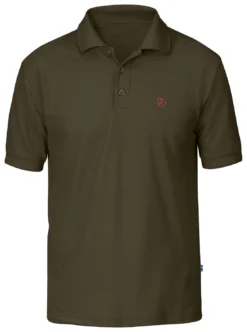 Polo Fjallraven Men Crowley Pique Shirt Dark Olive