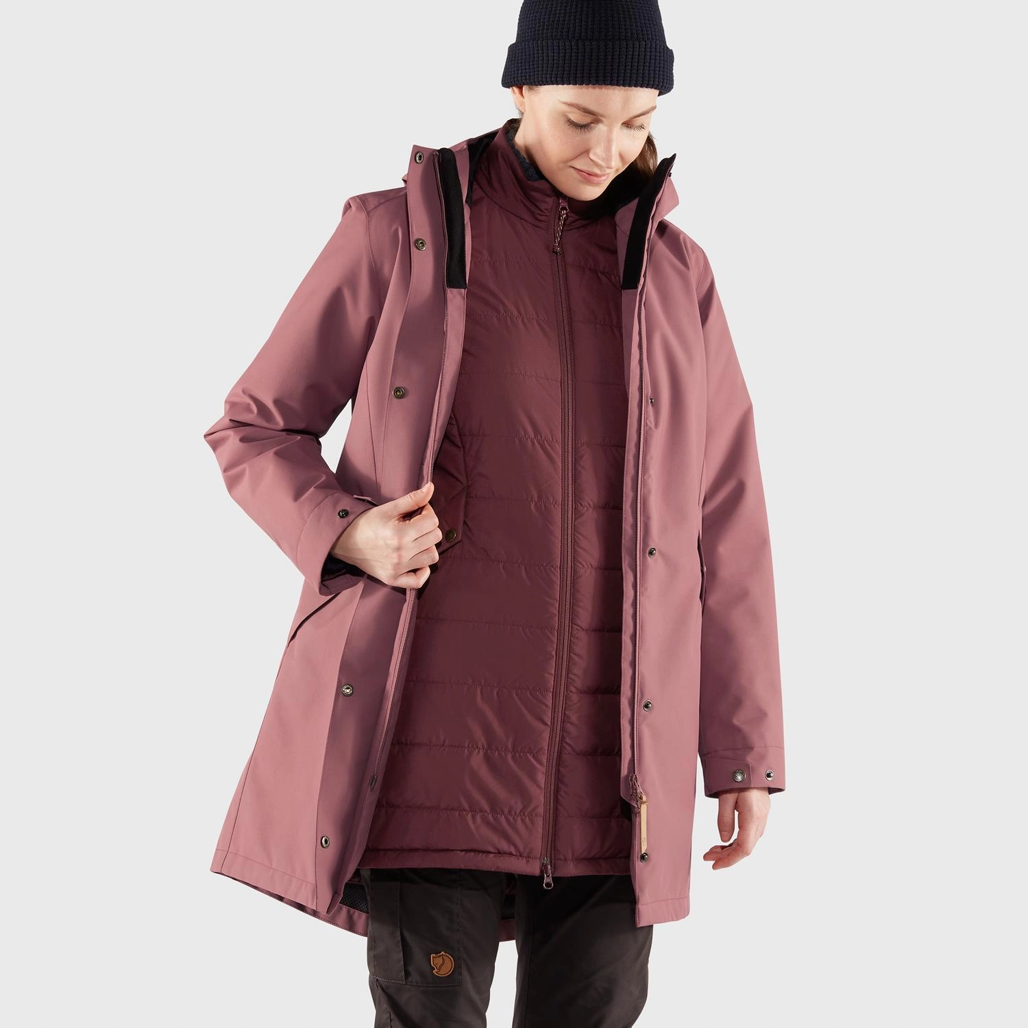 Fjallraven Jas Fjällräven Women Visby 3 In 1 Jacket W Dark Navy - Afbeelding 5