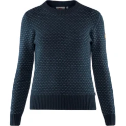 Fjallraven Trui Fjällräven Women Övik Nordic Sweater Dark Navy