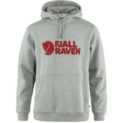 Trui Fjallraven Men Fjallraven Logo Hoodie Grey-Melange