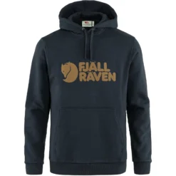 Trui Fjallraven Men Fjallraven Logo Hoodie Dark Navy