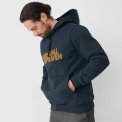Trui Fjallraven Men Fjallraven Logo Hoodie Terracotta Brown -Fjallraven Fjallraven Logo Hoodie M 84144 555 E MODEL FJR 2