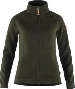 Fjallraven Vest Fjällräven Women Övik Fleece Zip Sweater Deep Forest