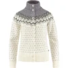 Vest Fjallraven Women Ovik Knit Cardigan Chalk White-Flint Grey