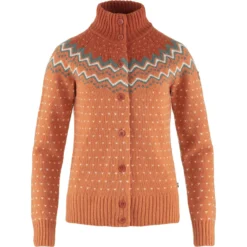 Vest Fjallraven Women Ovik Knit Cardigan Desert Brown