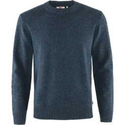Trui Fjallraven Men Ovik Round-neck Sweater Navy