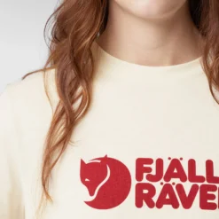 T-Shirt Fjallraven Women Fjallraven Logo Tee Grey Melange -Fjallraven fjallraven logo tee w 87146 113 d model fjr 1